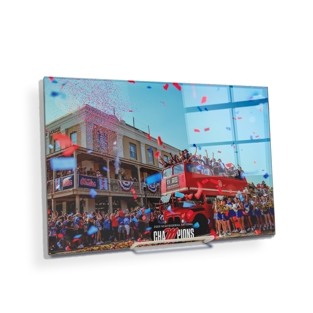 Ole Miss Rebels - NCAA Baseball National Parade of Champions - College Wall Art #Canvas