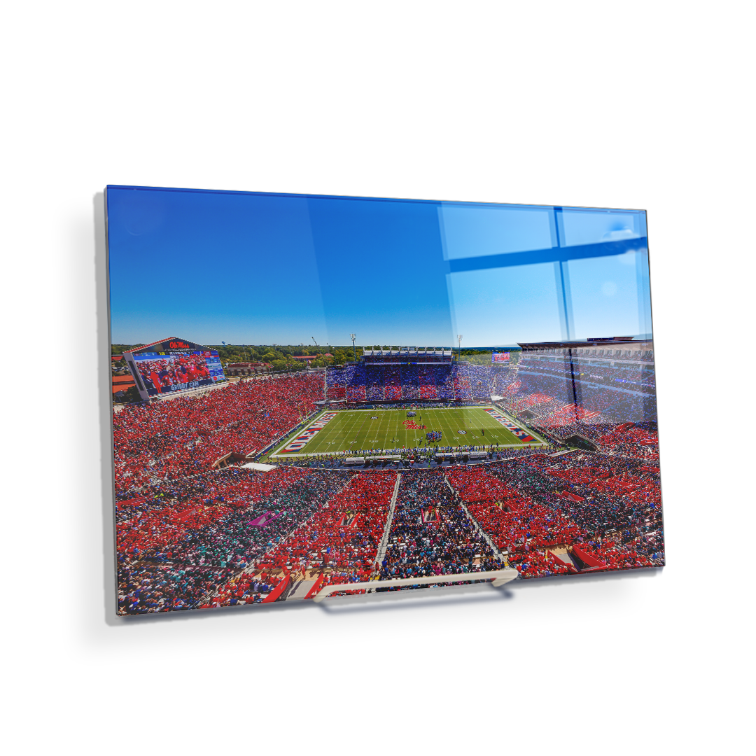 Ole Miss Rebels - Ole Miss Stripe Out - College Wall Art #Canvas