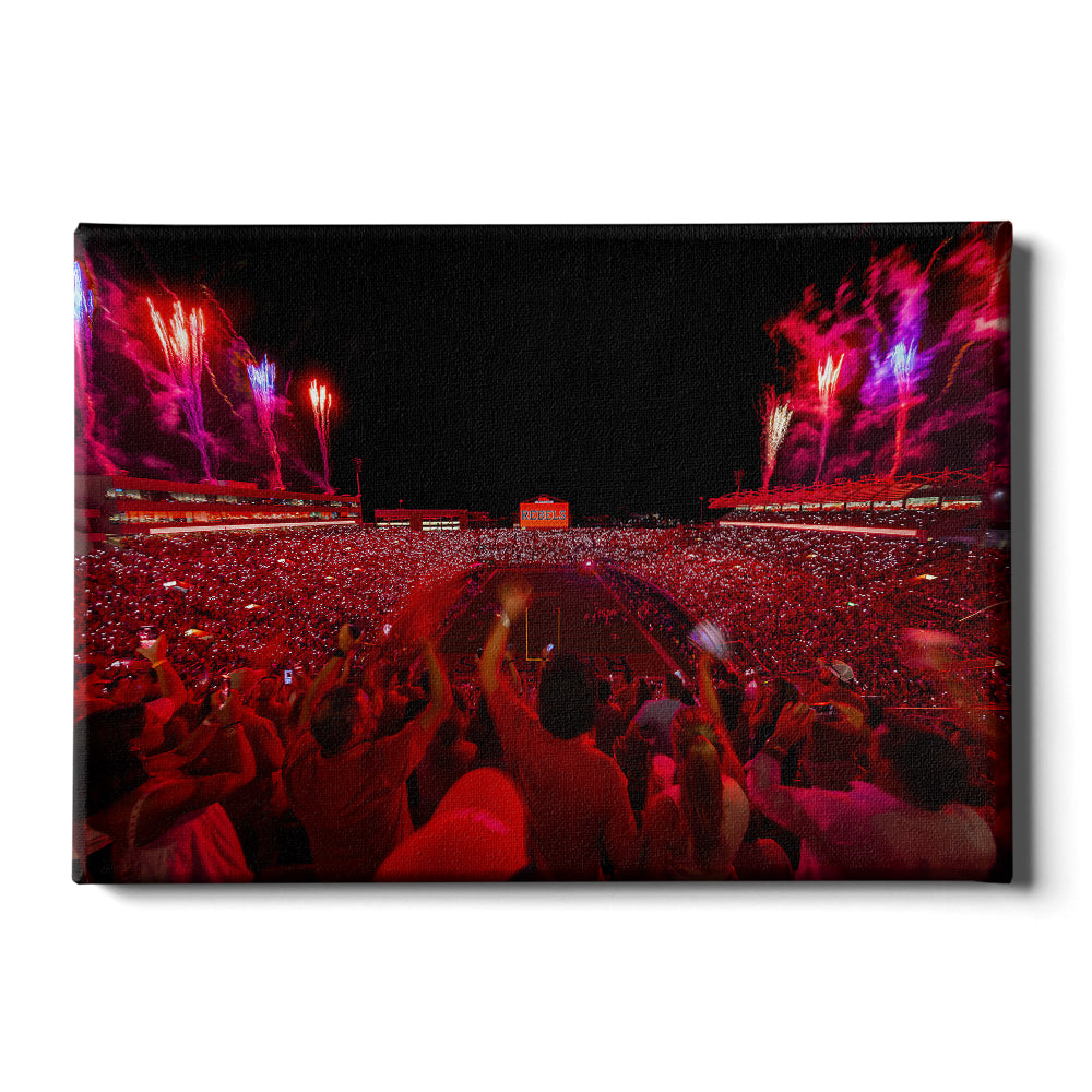 Ole Miss Rebels - Rebel Red Light Up Vaught-Hemmingway - College Wall Art #Canvas