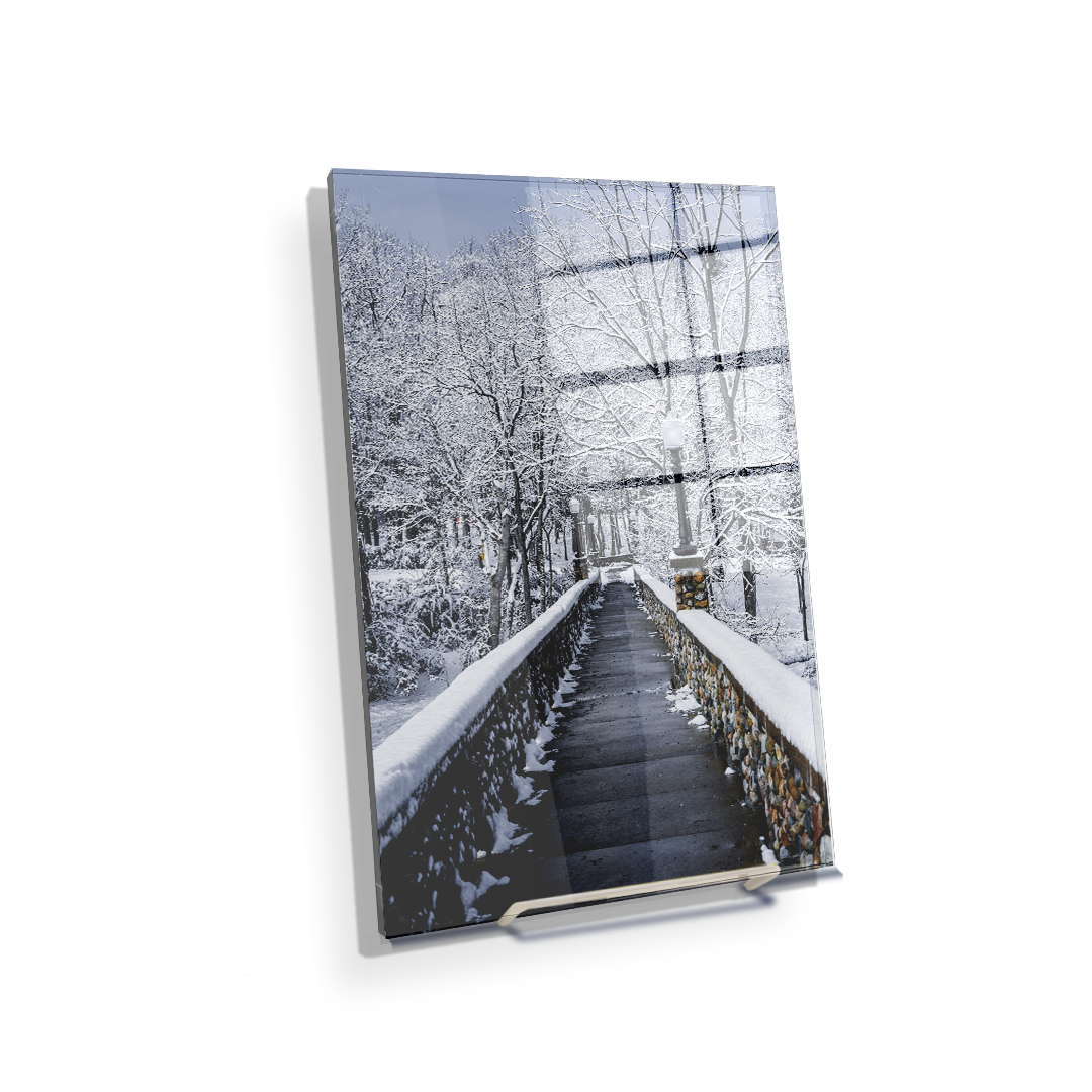 Winter Bridge - College Wall Art#Canvas