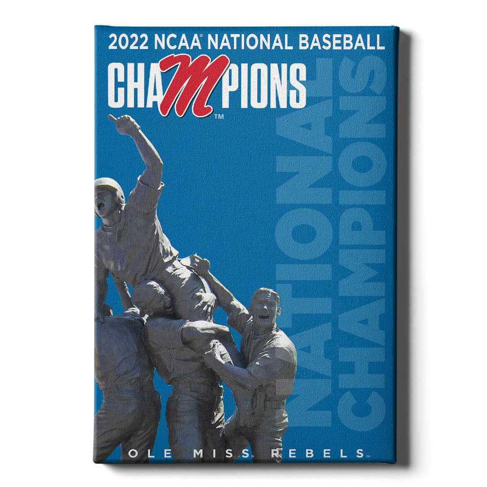 Ole Miss Rebels - 2022 National Baseball Champions Ole Miss - College Wall Art #Canvas