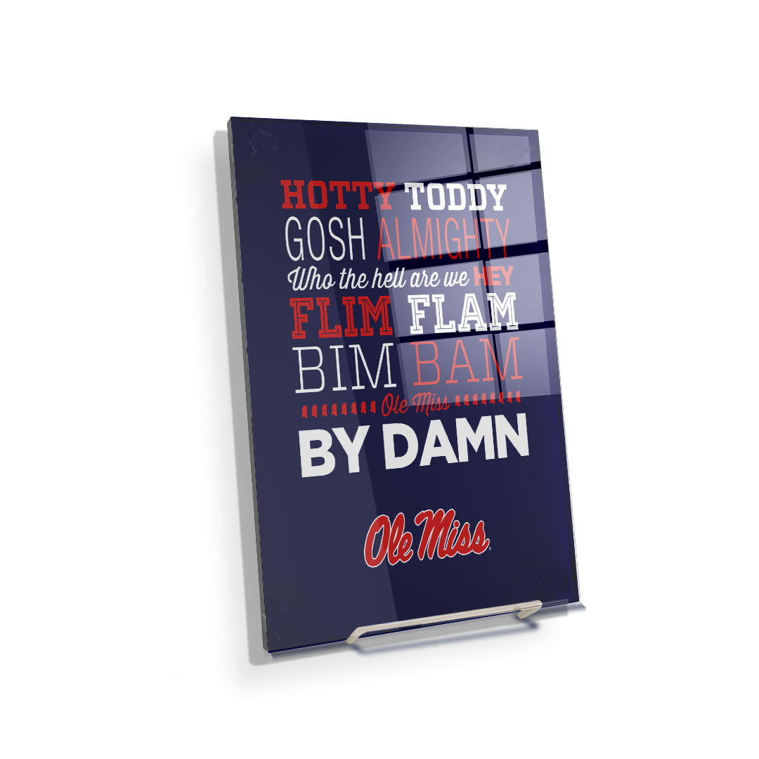Ole Miss Rebels - Hotty Toddy - College Wall Art #Canvas