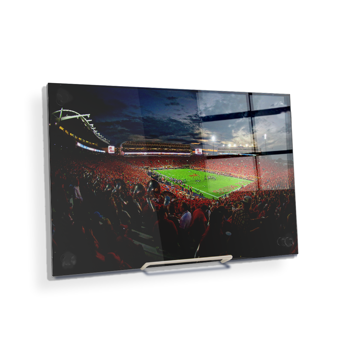 Ole Miss Rebels - Sunset Over Vaught-Hemingway - College Wall Art #Canvas