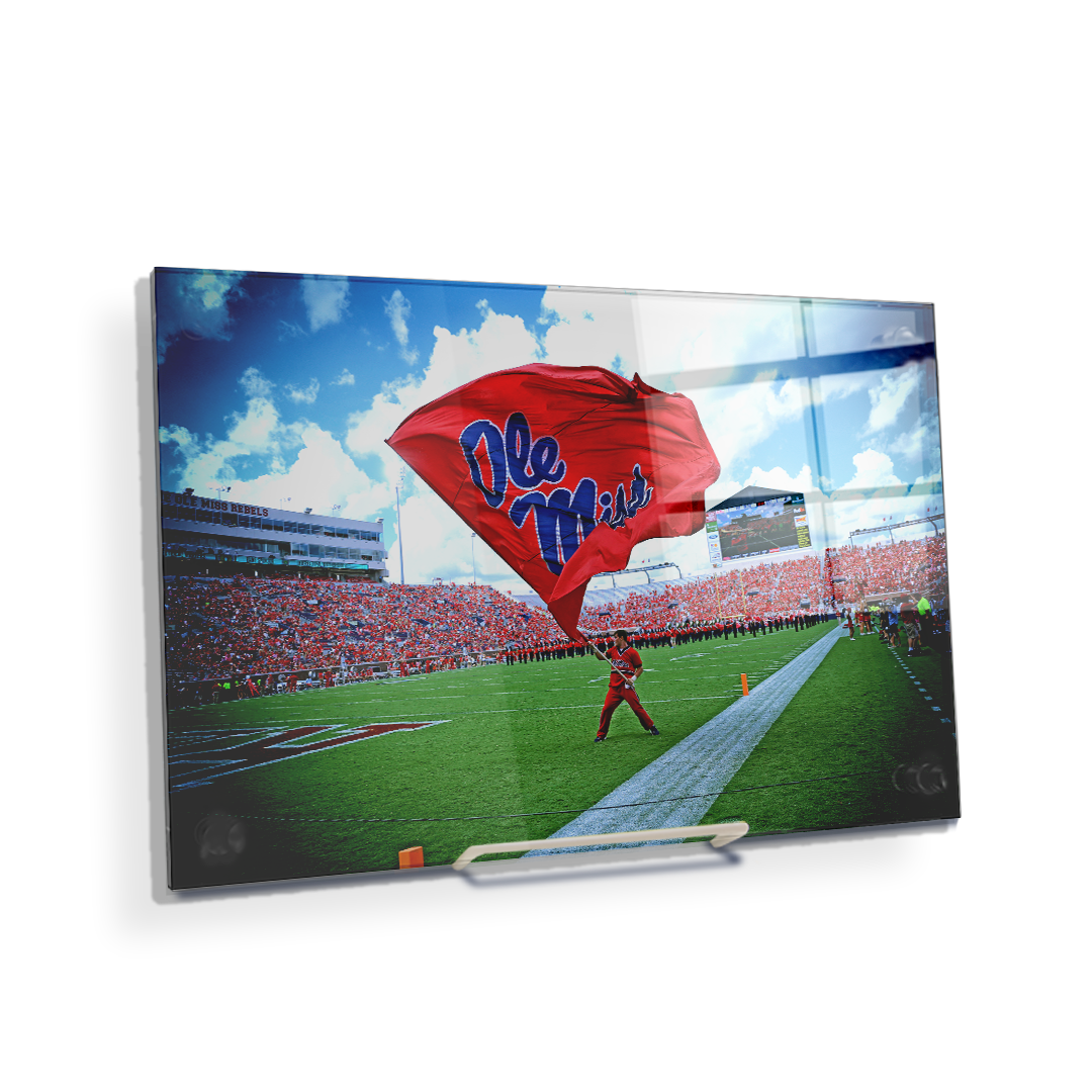 Ole Miss Rebels - Ole Miss Flag - College Wall Art #Canvas