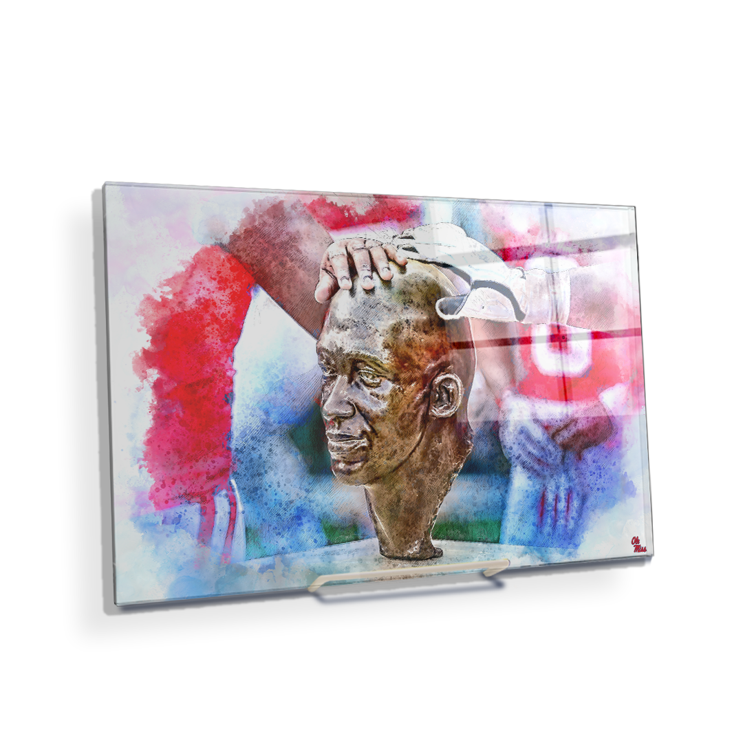 Ole Miss Rebels - Never Quit Watercolor - College Wall Art #Canvas