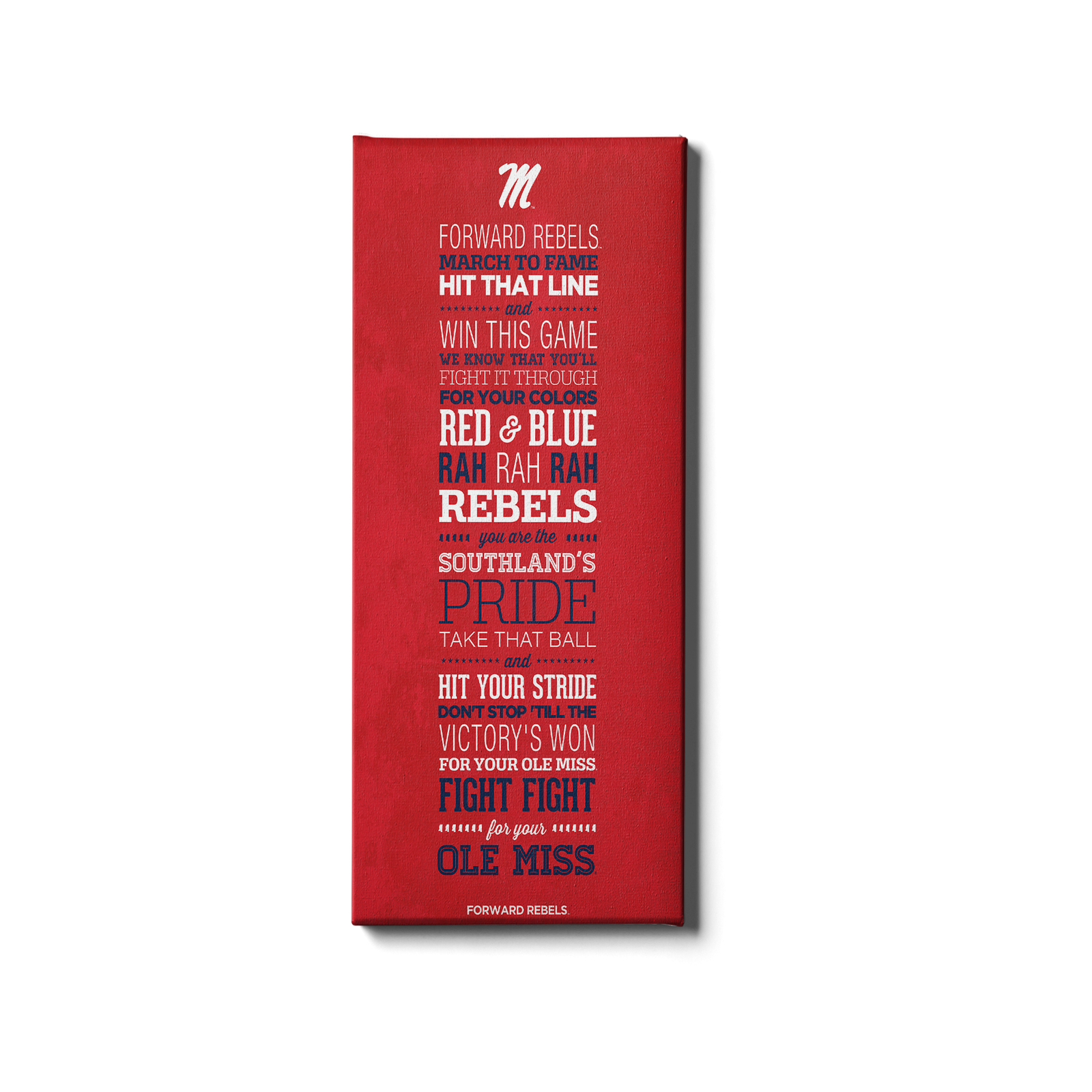 Ole Miss Rebels - Fight Song - College Wall Art #Canvas