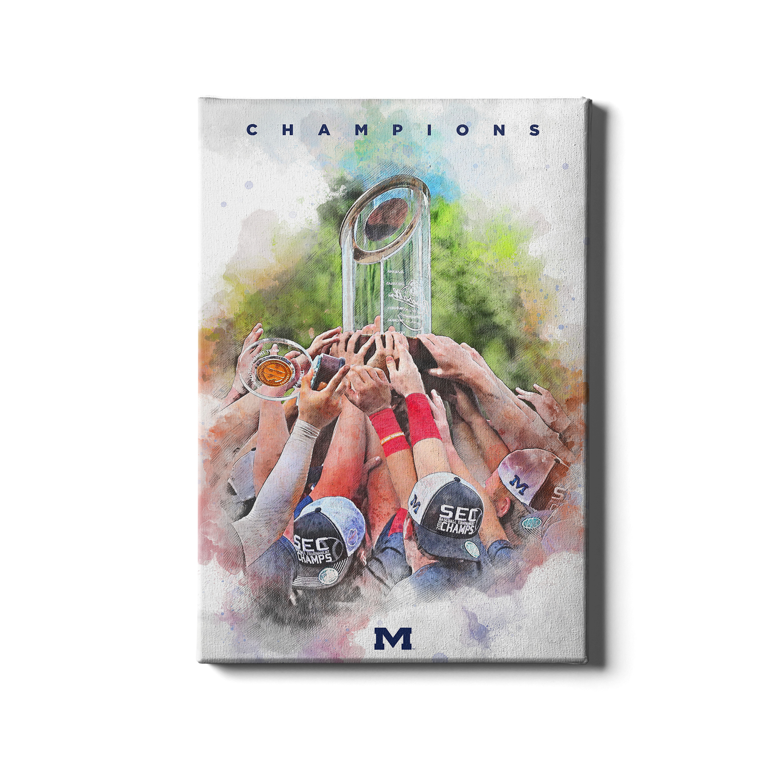 Ole Miss Rebels - SEC Champs Paint - College Wall Art #Canvas