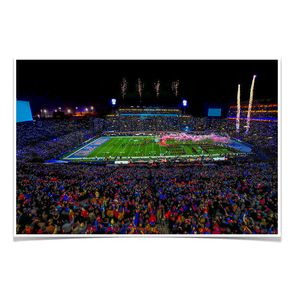 Ole Miss Rebels-Ole Miss Light Show - College Wall Art #Canvas