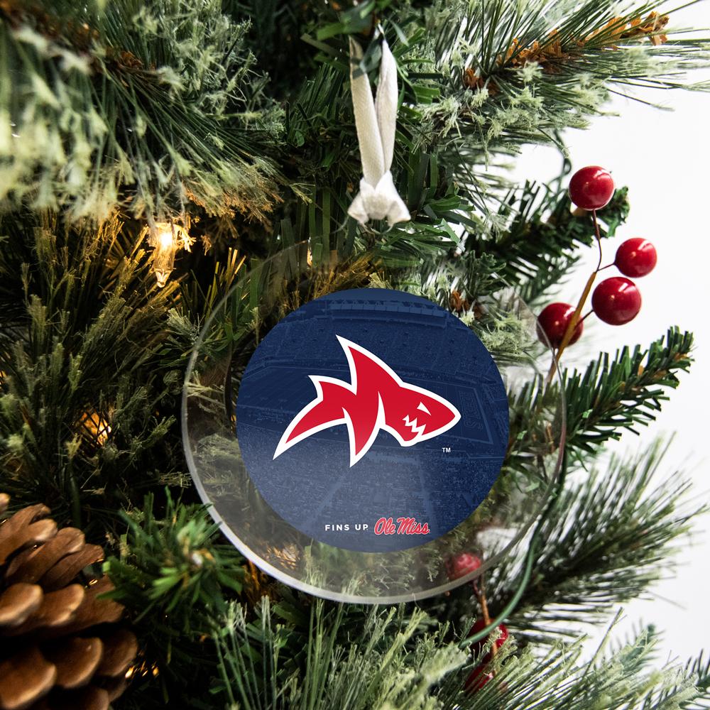 Ole Miss Rebels - Fins Up Ole Miss Ornament & Bag Tag