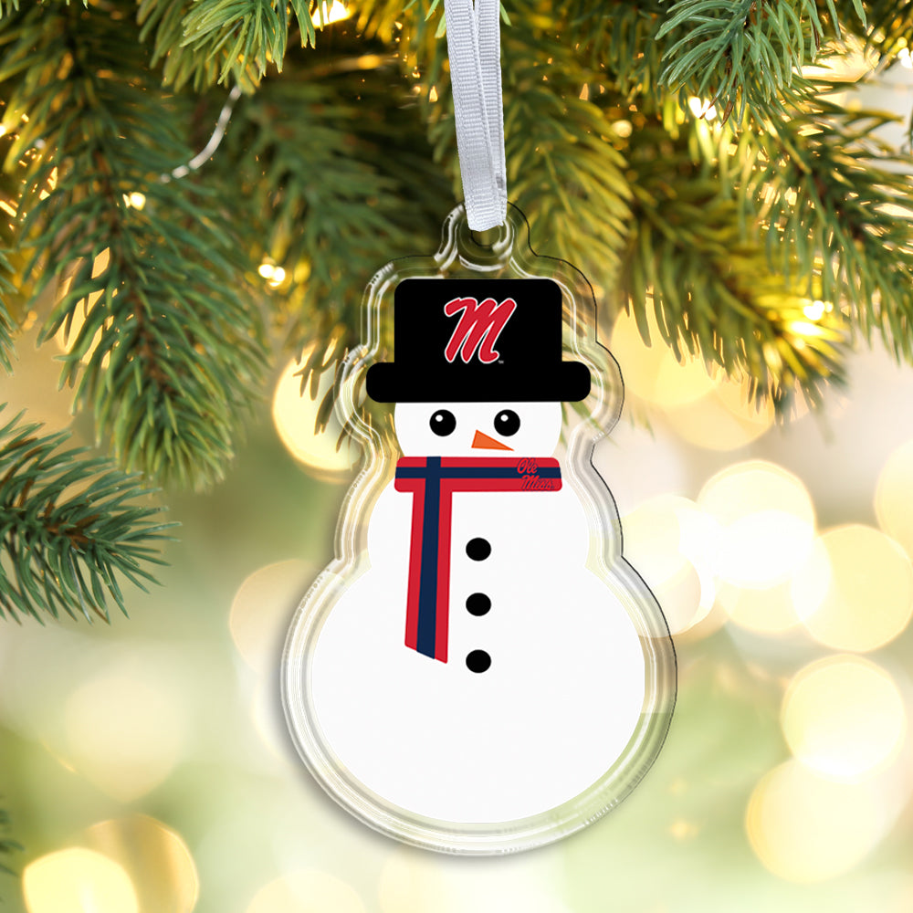 Ole Miss Rebels - Ole Miss Snowman Ornament