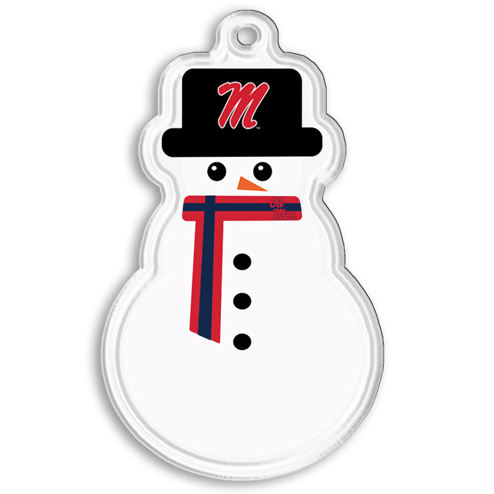 Ole Miss Rebels - Ole Miss Snowman Ornament