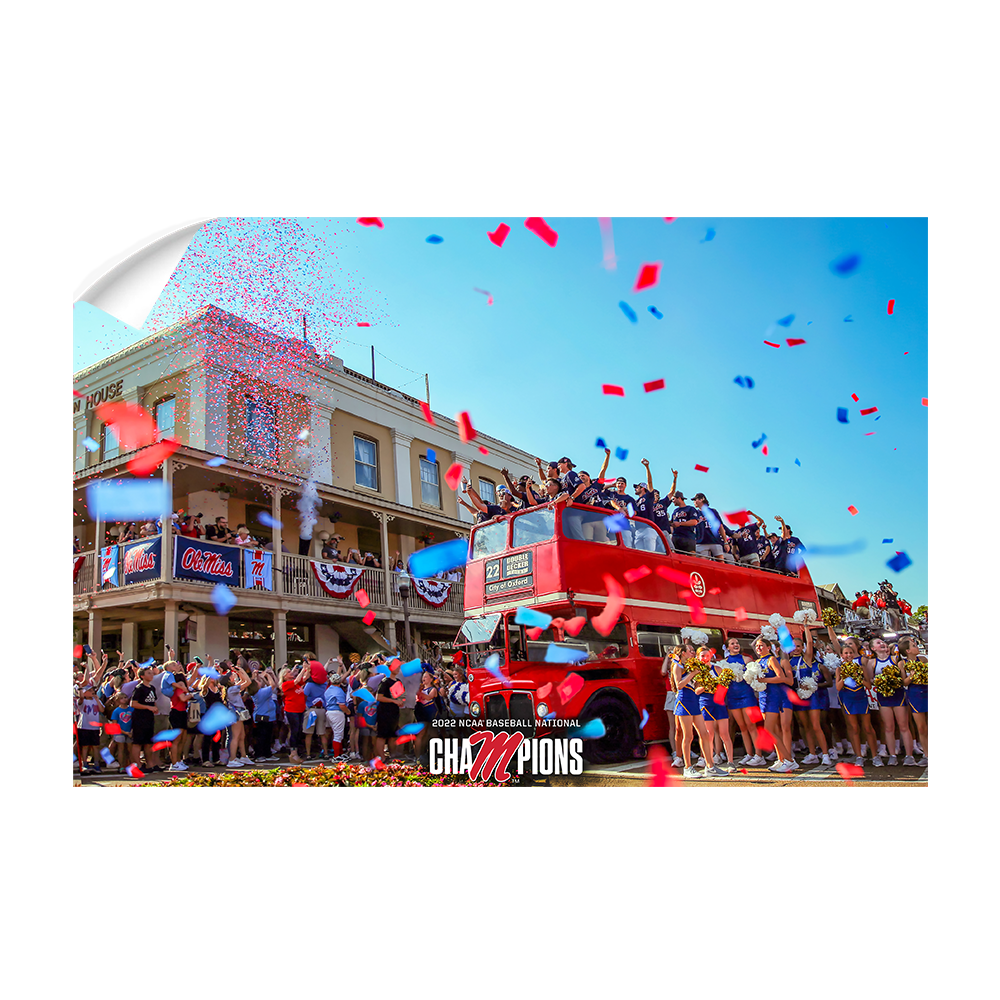 Ole Miss Rebels - NCAA Baseball National Parade of Champions - College Wall Art #Canvas