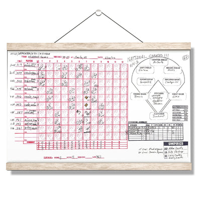 Ole Miss Rebels - CWS Scorecard Oklahoma Side - College Wall Art #Hanging Canvas