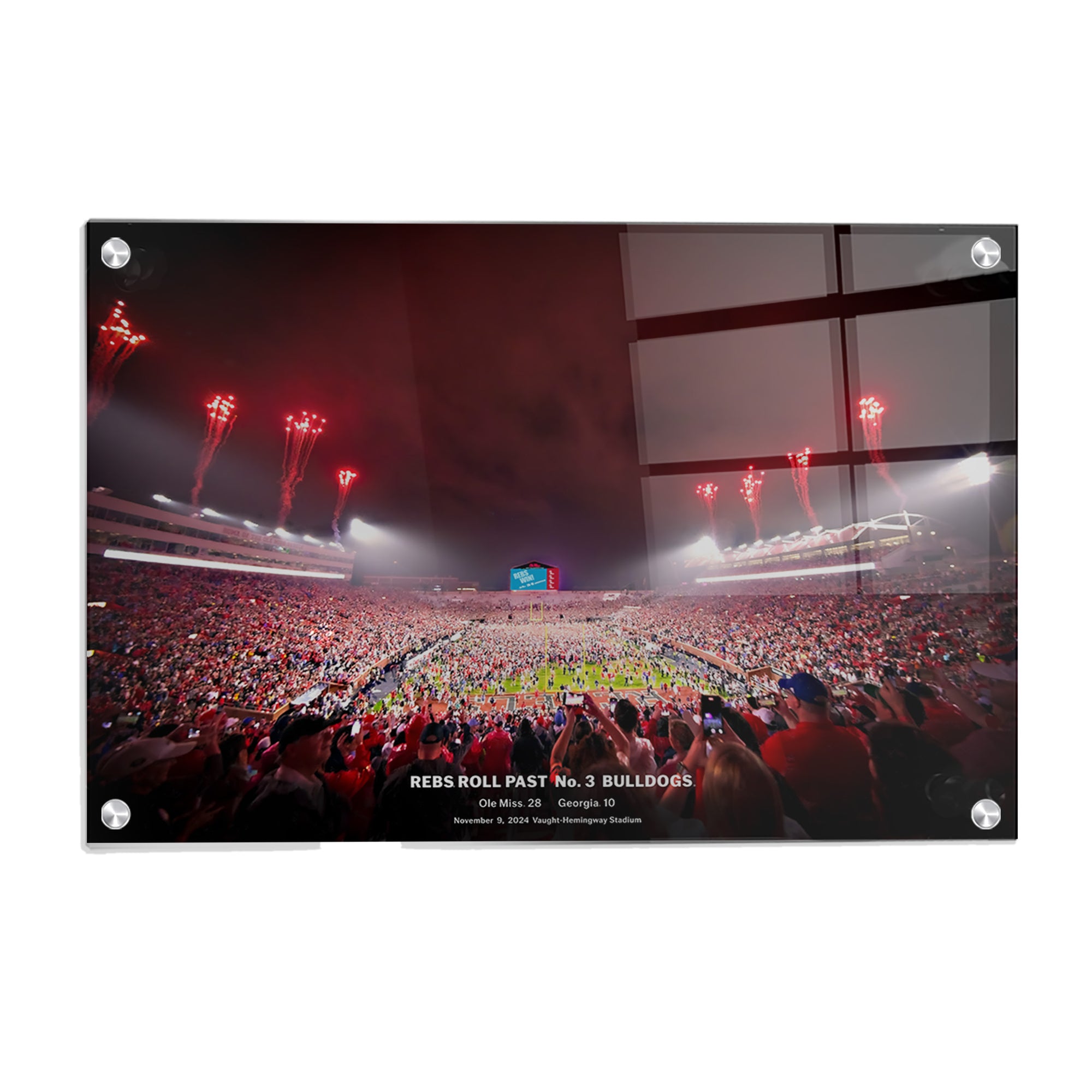 Ole Miss Rebels - Rebs Roll Past No. 3 Georgia - Rebel Wall Art #Acrylic