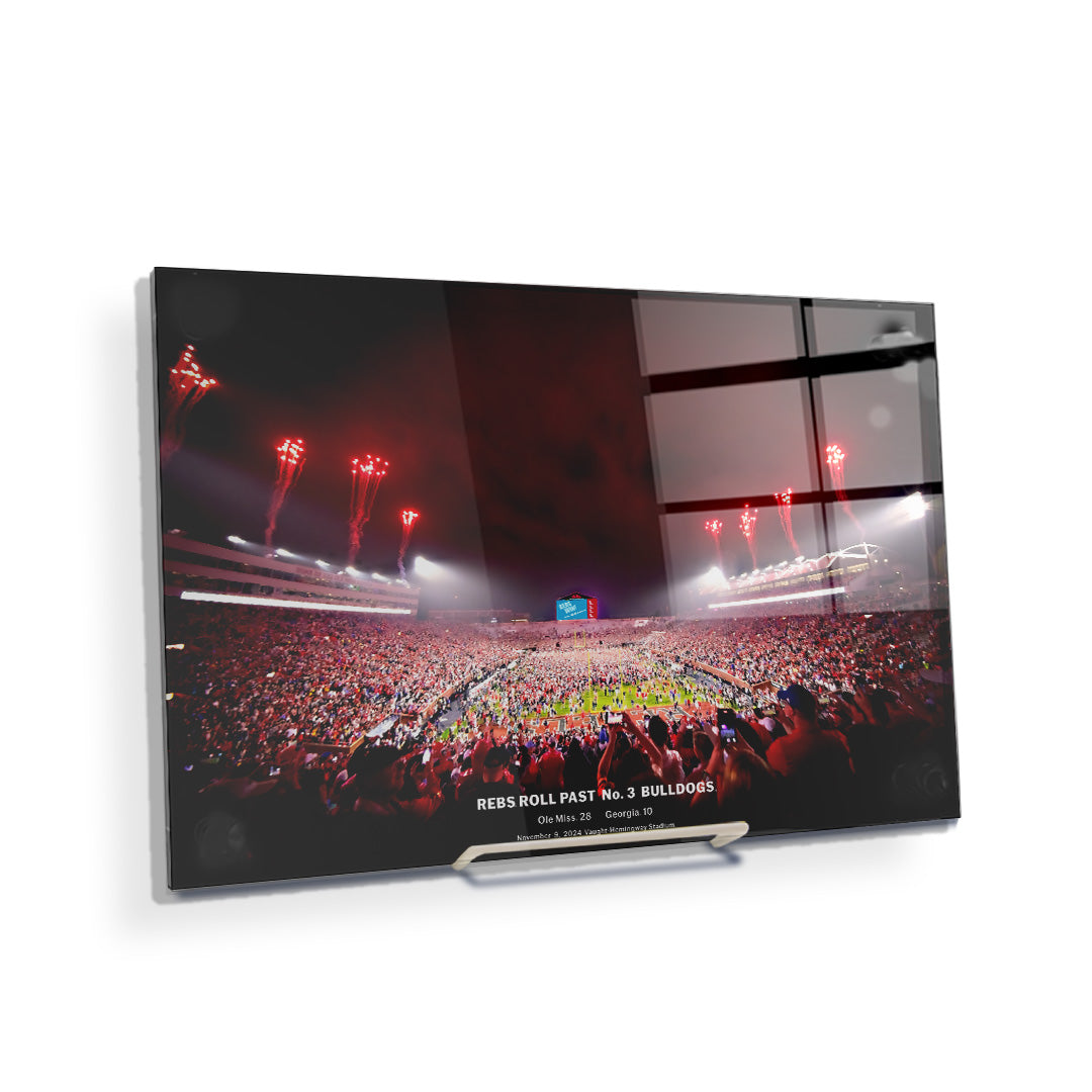 Ole Miss Rebels - Rebs Roll Past No. 3 Georgia - Rebel Wall Art #Canvas