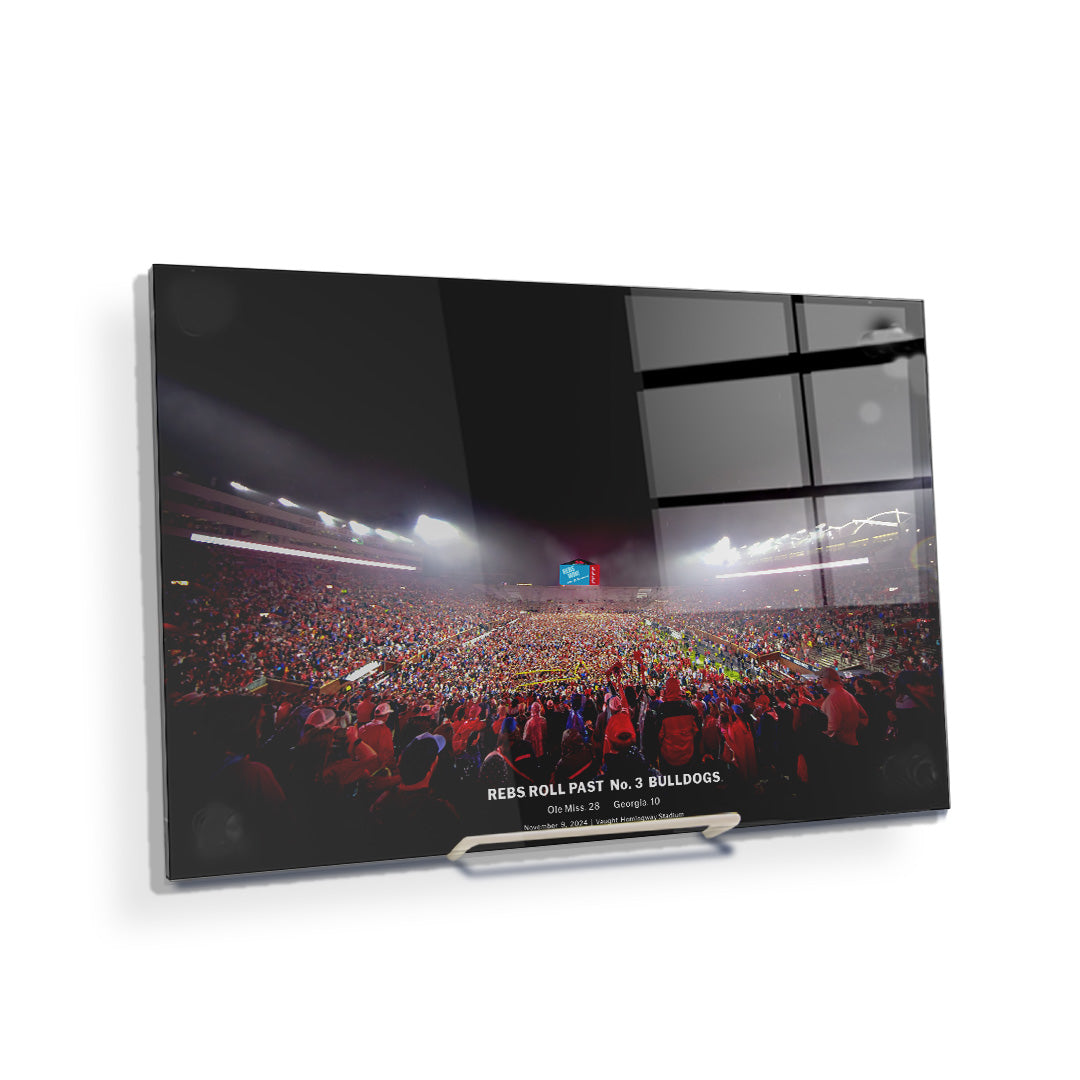 Ole Miss Rebels - Rebs Beat Georgia Storm the Field - Rebel Wall Art #Canvas