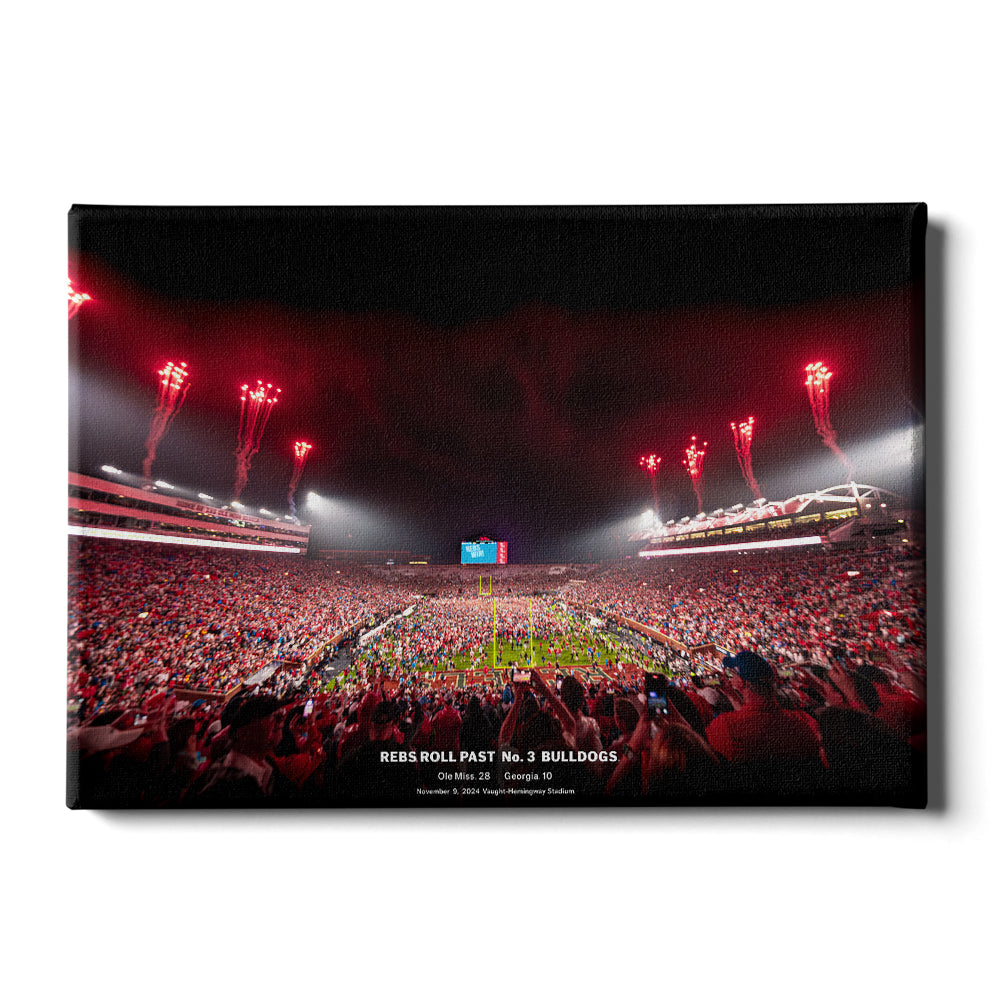 Ole Miss Rebels - Rebs Roll Past No. 3 Georgia - Rebel Wall Art #Canvas