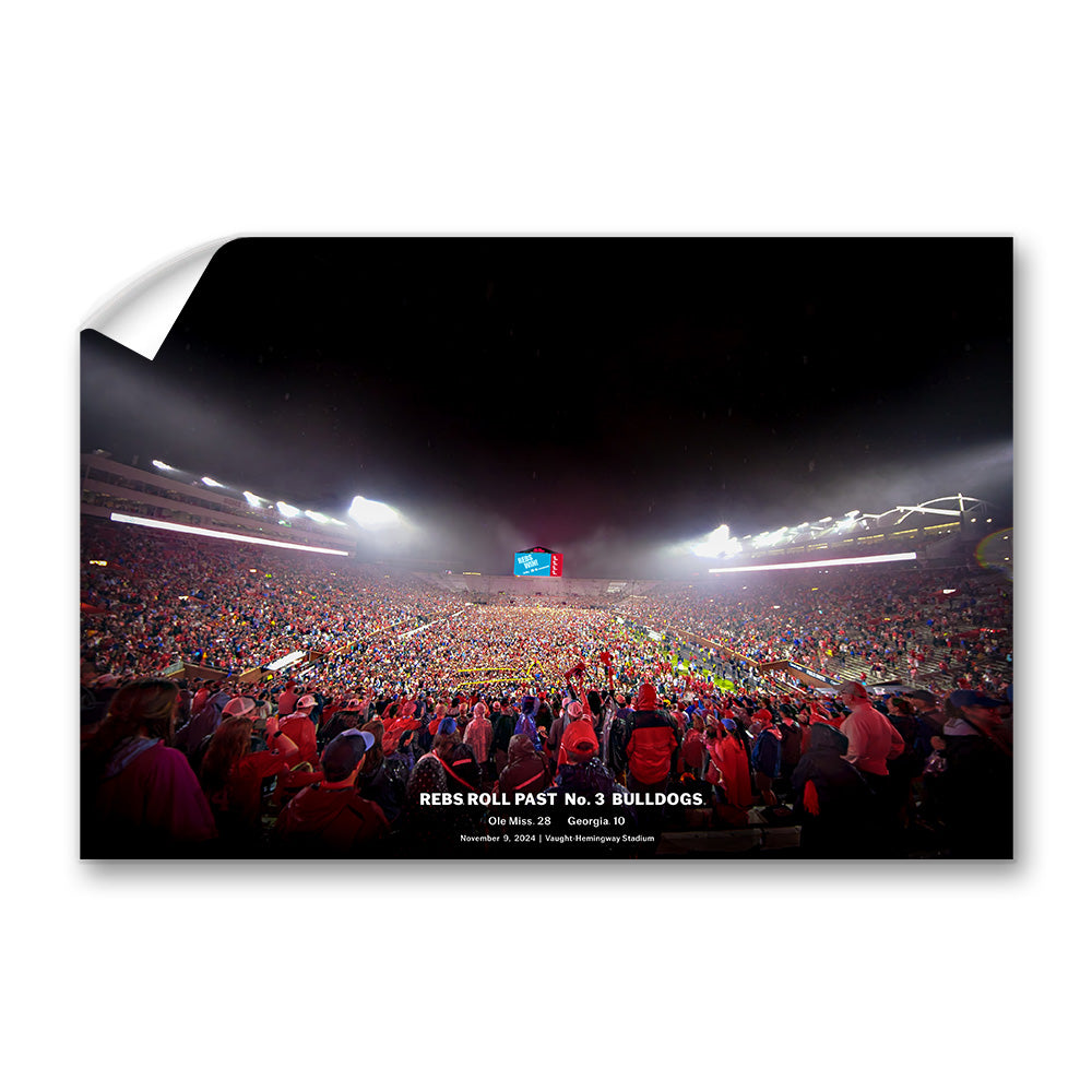 Ole Miss Rebels - Rebs Beat Georgia Storm the Field - Rebel Wall Art #Canvas