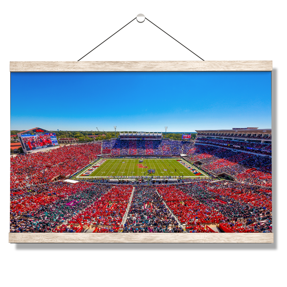 Ole Miss Rebels - Ole Miss Stripe Out - College Wall Art #Canvas