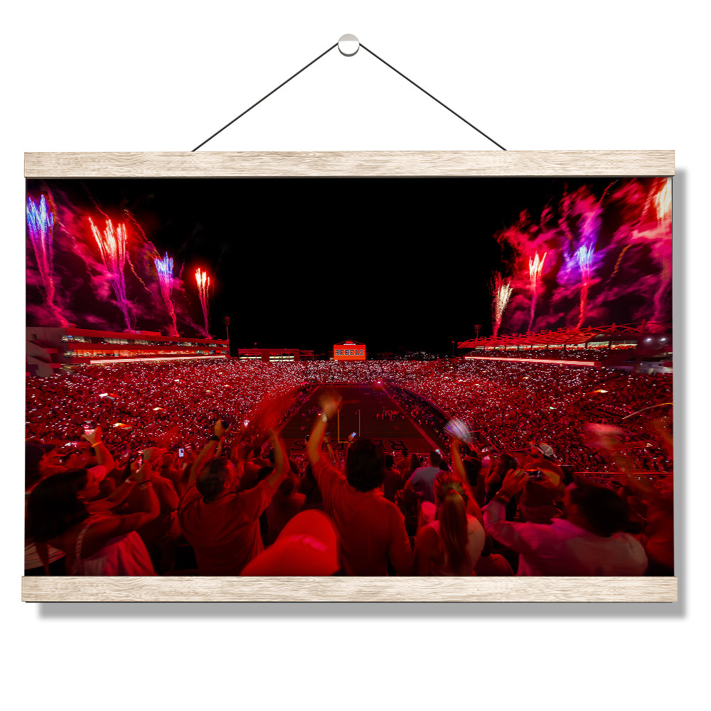 Ole Miss Rebels - Rebel Red Light Up Vaught-Hemmingway - College Wall Art #Canvas