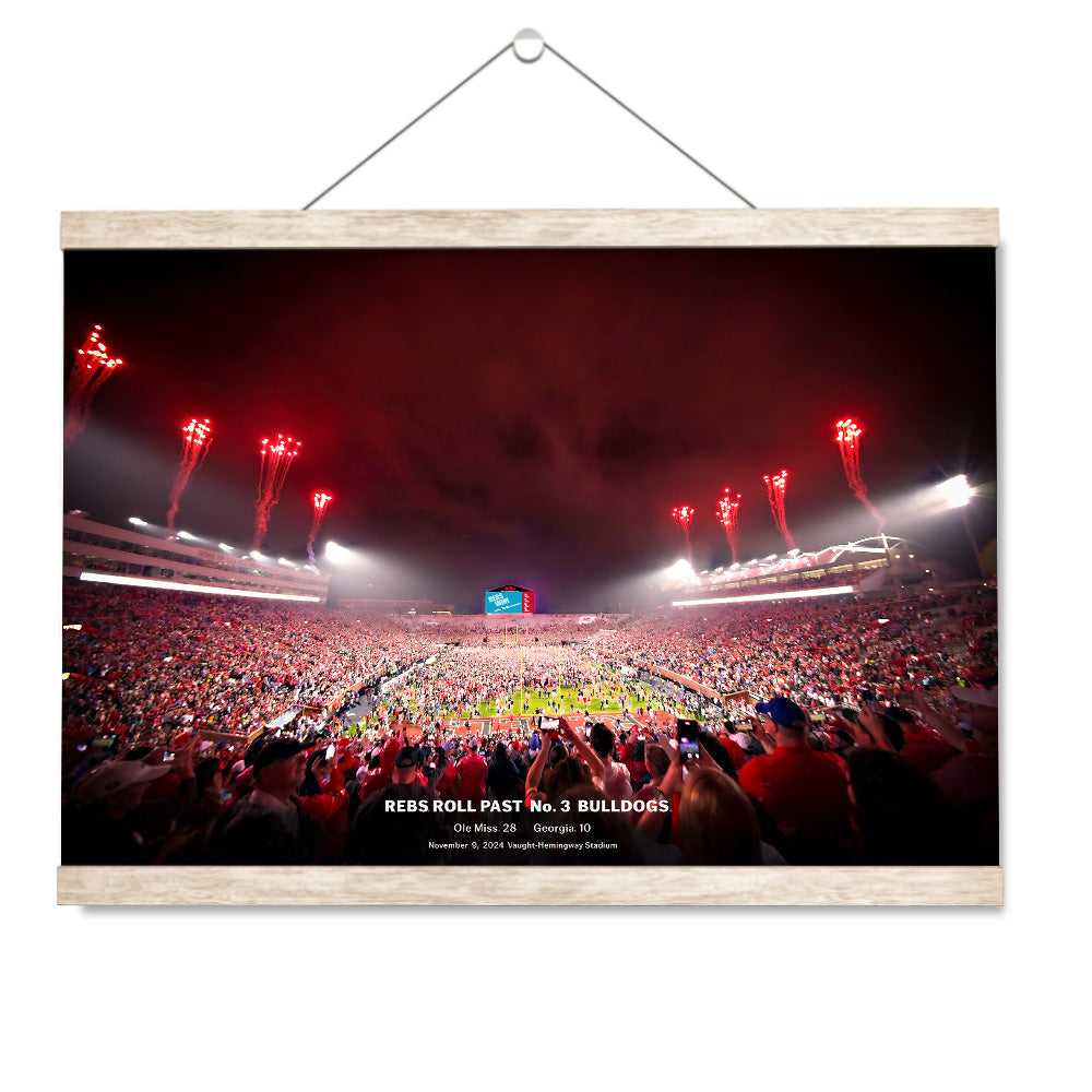 Ole Miss Rebels - Rebs Roll Past No. 3 Georgia - Rebel Wall Art #Canvas