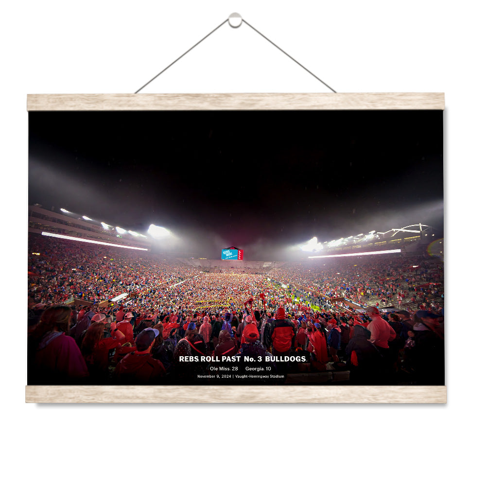 Ole Miss Rebels - Rebs Beat Georgia Storm the Field - Rebel Wall Art #Canvas