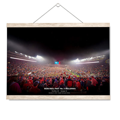 Ole Miss Rebels - Rebs Beat Georgia Storm the Field - Rebel Wall Art #Hanging Canvas