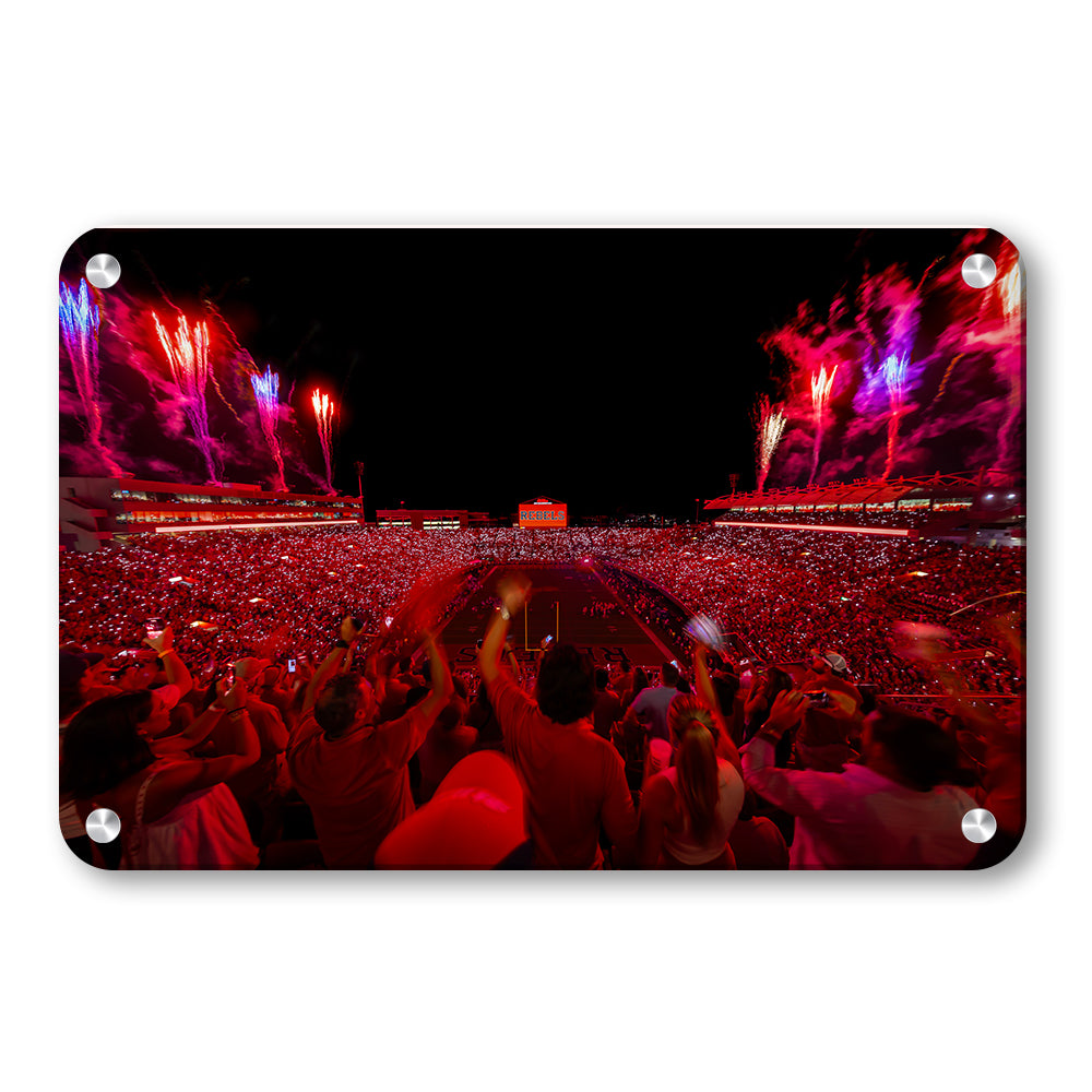 Ole Miss Rebels - Rebel Red Light Up Vaught-Hemmingway - College Wall Art #Canvas