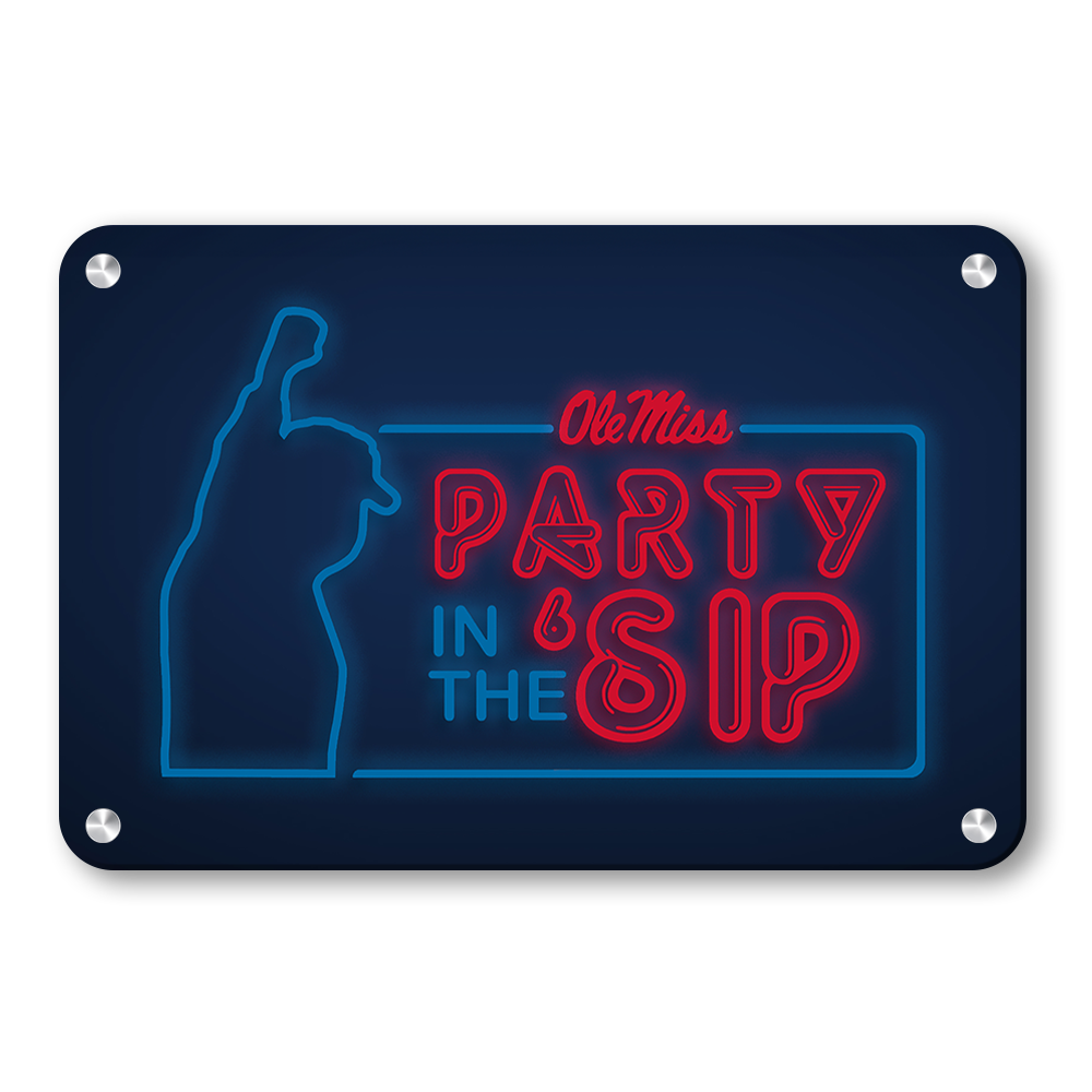 Ole Miss Rebels - Neon Party in the SIP - College Wall Art #Canvas