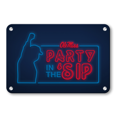 Ole Miss Rebels - Neon Party in the SIP - College Wall Art #Metal