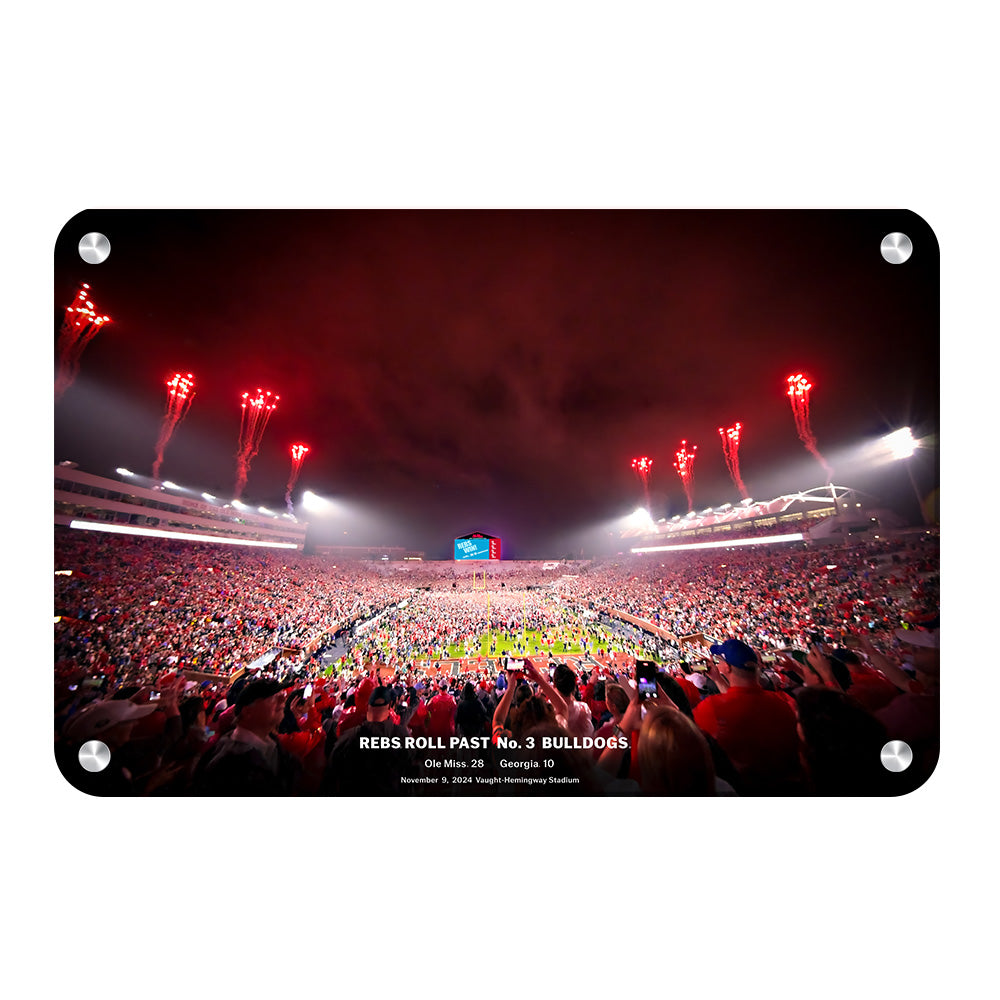 Ole Miss Rebels - Rebs Roll Past No. 3 Georgia - Rebel Wall Art #Canvas