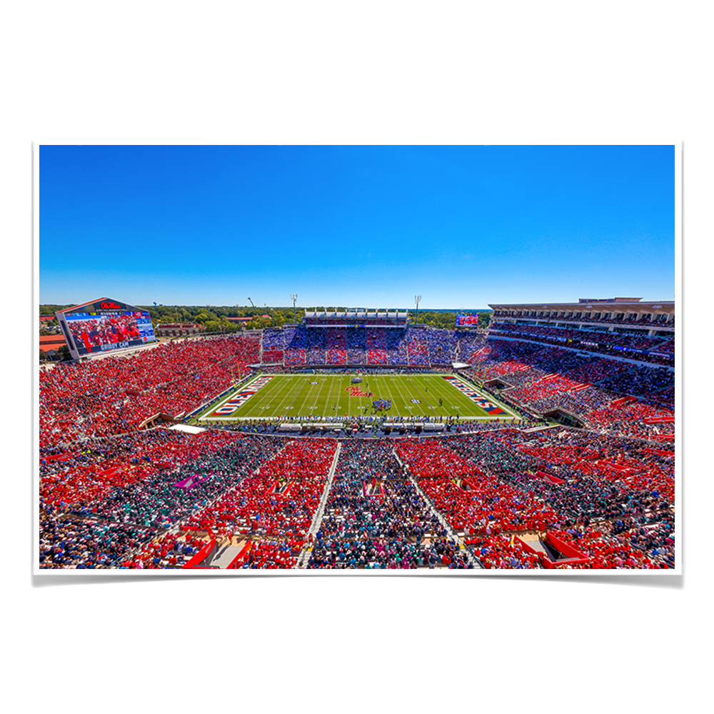 Ole Miss Rebels - Ole Miss Stripe Out - College Wall Art #Canvas