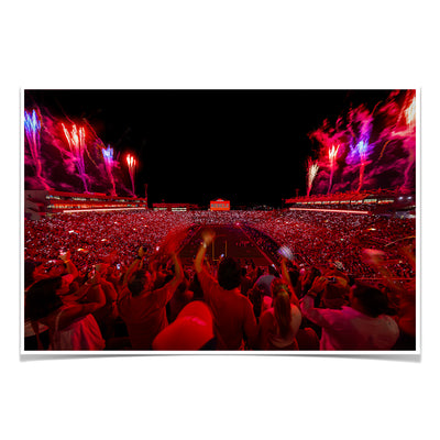 Ole Miss Rebels - Rebel Red Light Up Vaught-Hemmingway - College Wall Art #Poster