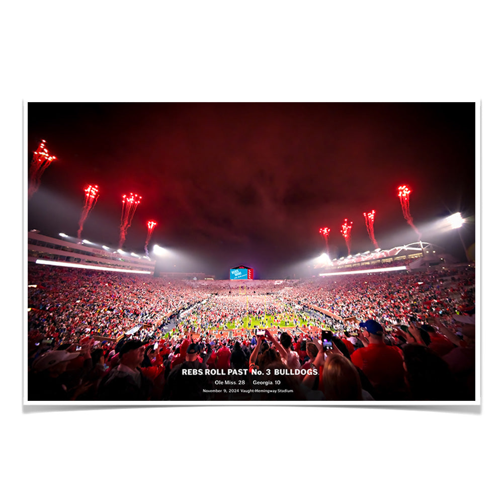 Ole Miss Rebels - Rebs Roll Past No. 3 Georgia - Rebel Wall Art #Canvas