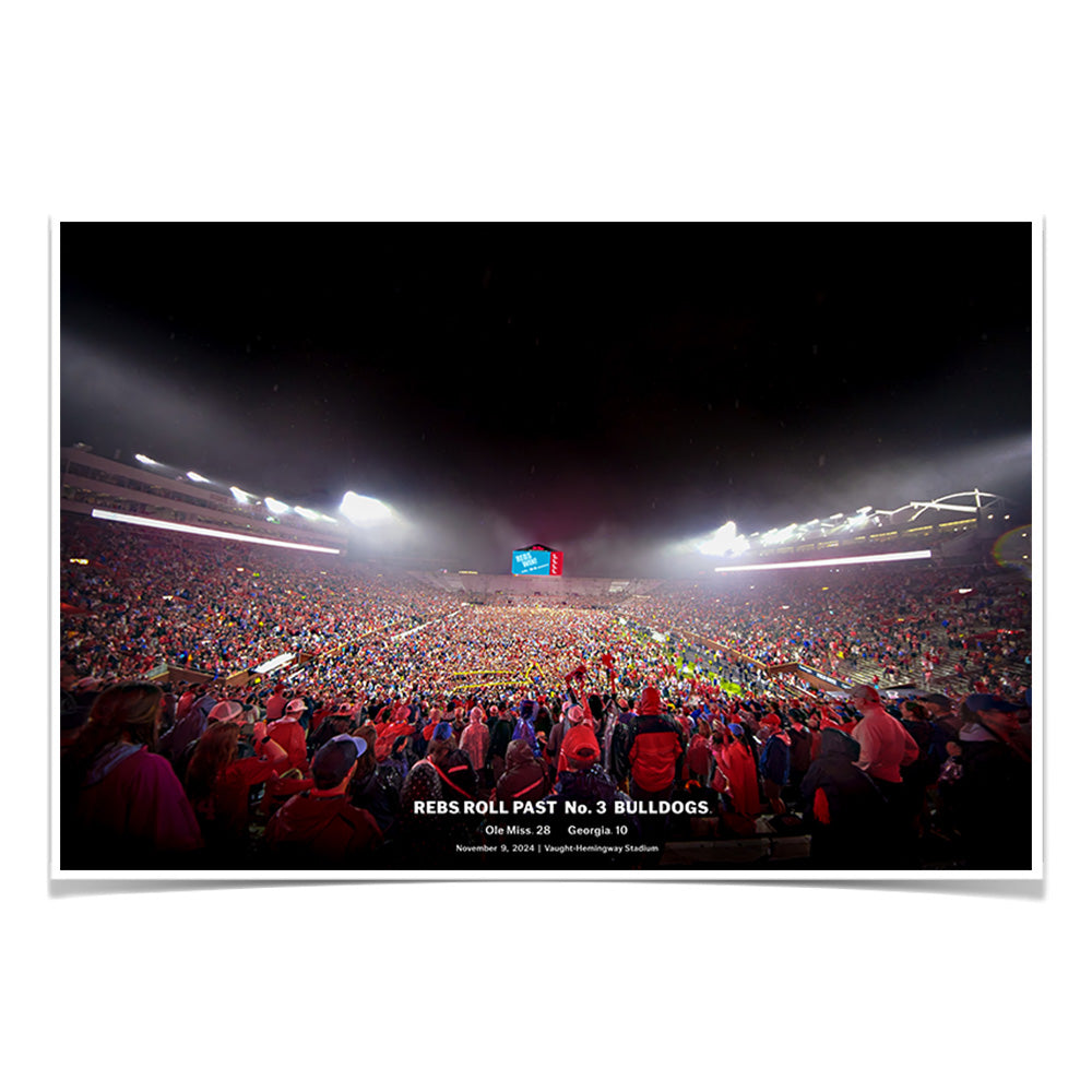 Ole Miss Rebels - Rebs Beat Georgia Storm the Field - Rebel Wall Art #Canvas