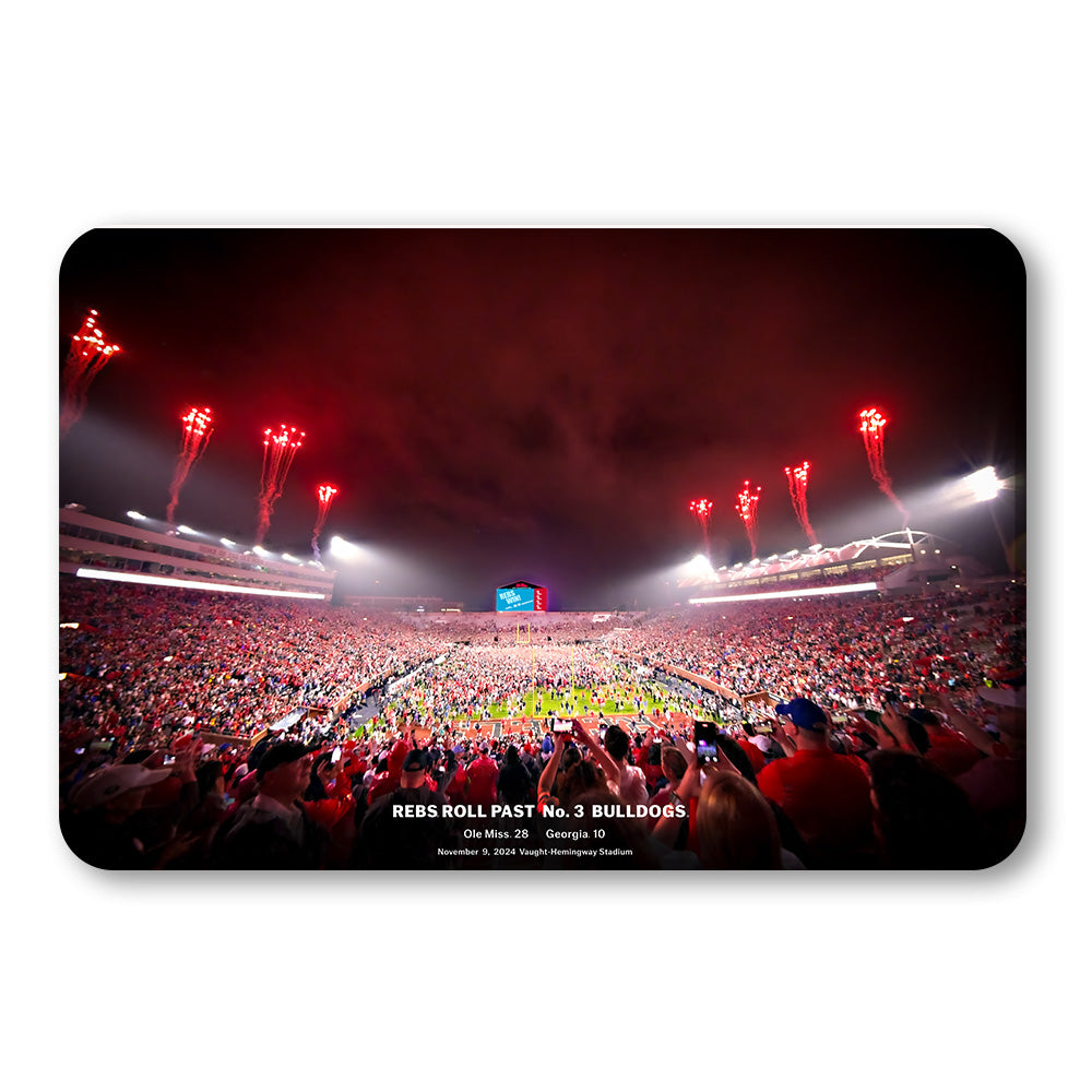 Ole Miss Rebels - Rebs Roll Past No. 3 Georgia - Rebel Wall Art #Canvas
