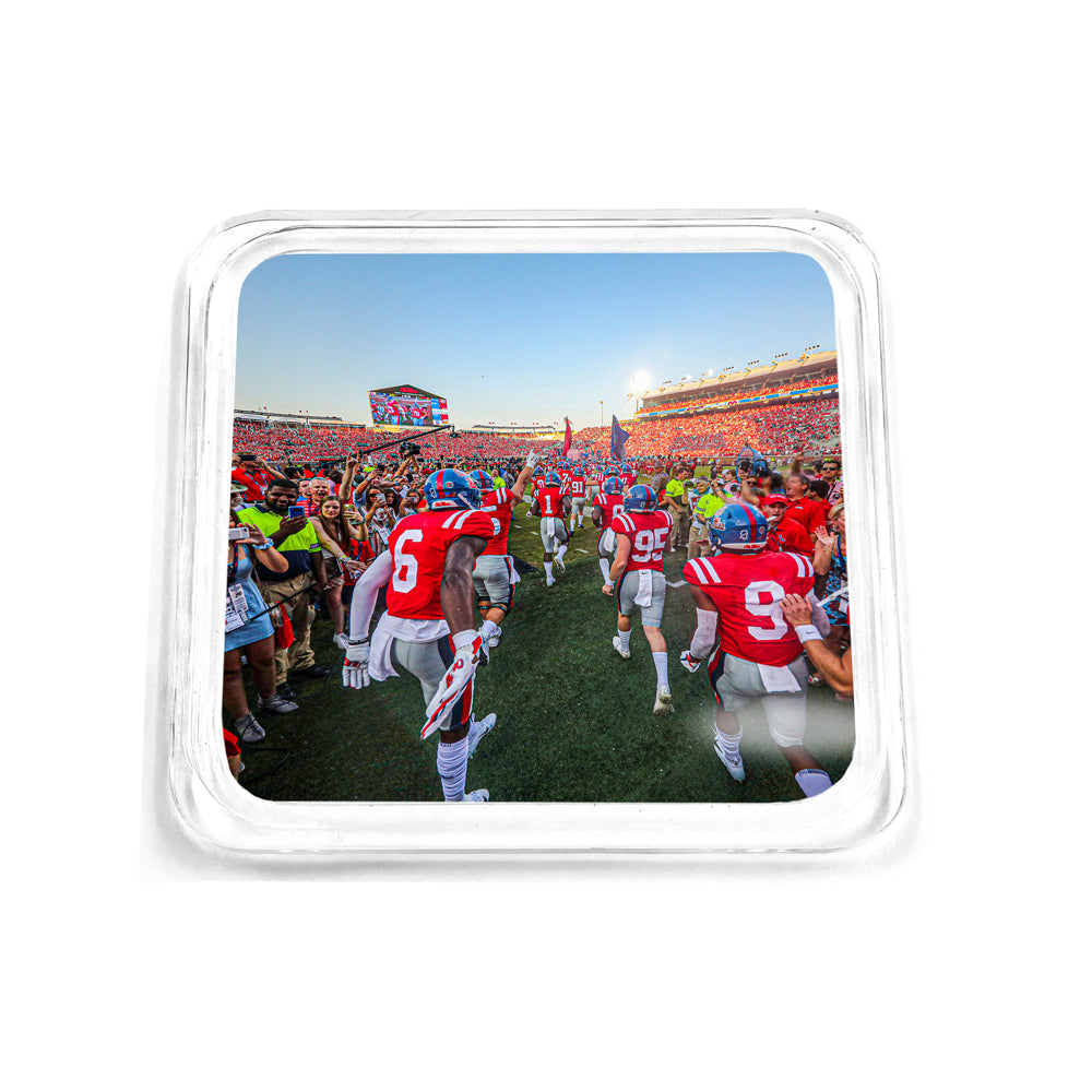 Ole Miss Rebels - Running Onto the Field Drink Coaster