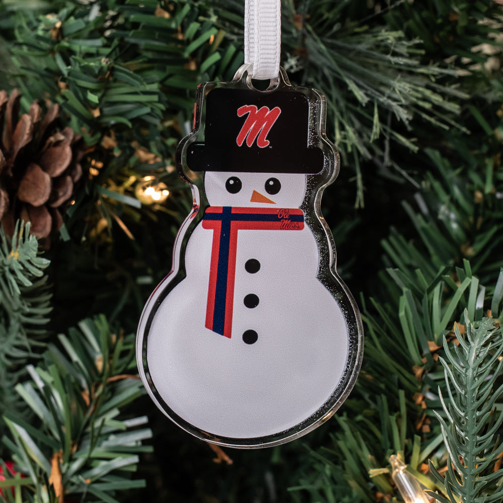 Ole Miss Rebels - Ole Miss Snowman Ornament