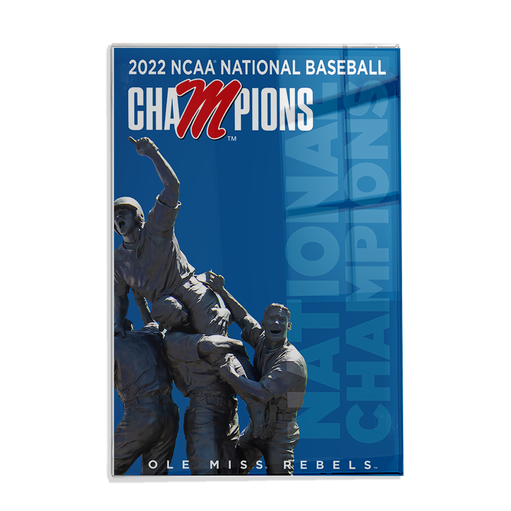 Ole Miss Rebels - 2022 National Baseball Champions Ole Miss - College Wall Art #Canvas