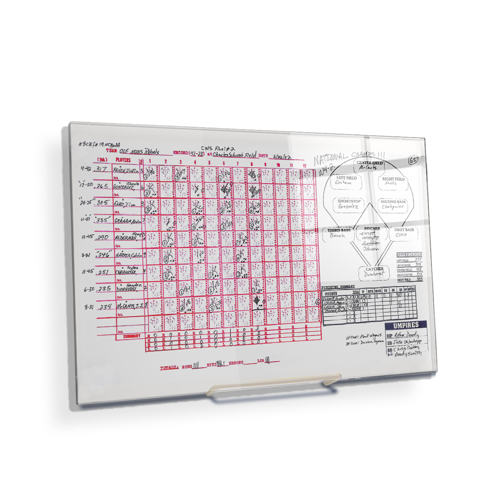 Ole Miss Rebels - National Champs Scorecard - College Wall Art #Canvas