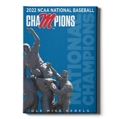 Ole Miss Rebels - 2022 National Baseball Champions Ole Miss - College Wall Art #Canvas