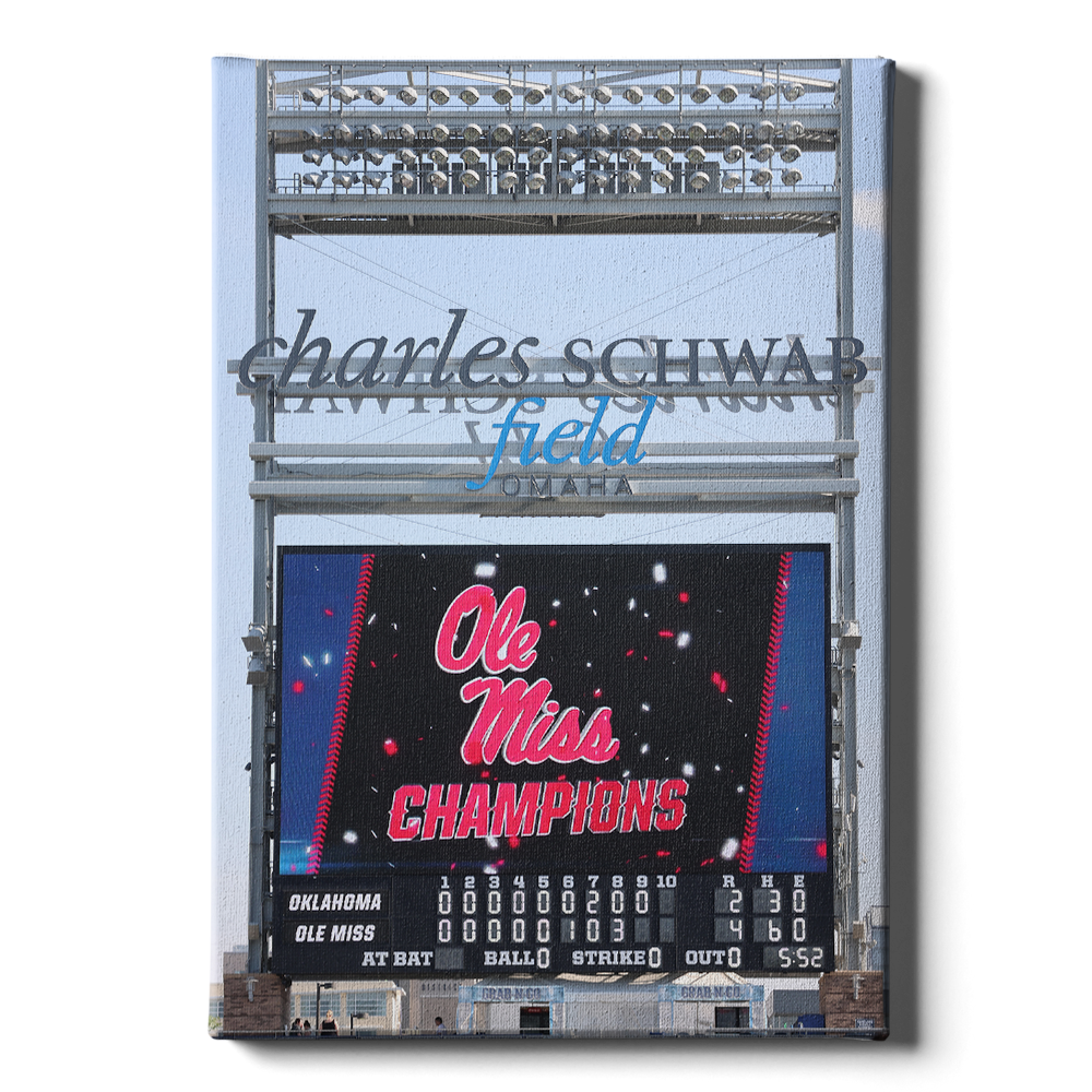 Ole Miss Rebels - Scoreboard - College Wall Art #Canvas