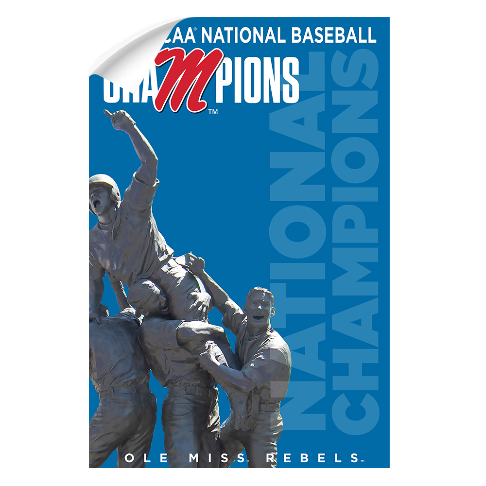Ole Miss Rebels - 2022 National Baseball Champions Ole Miss - College Wall Art #Canvas