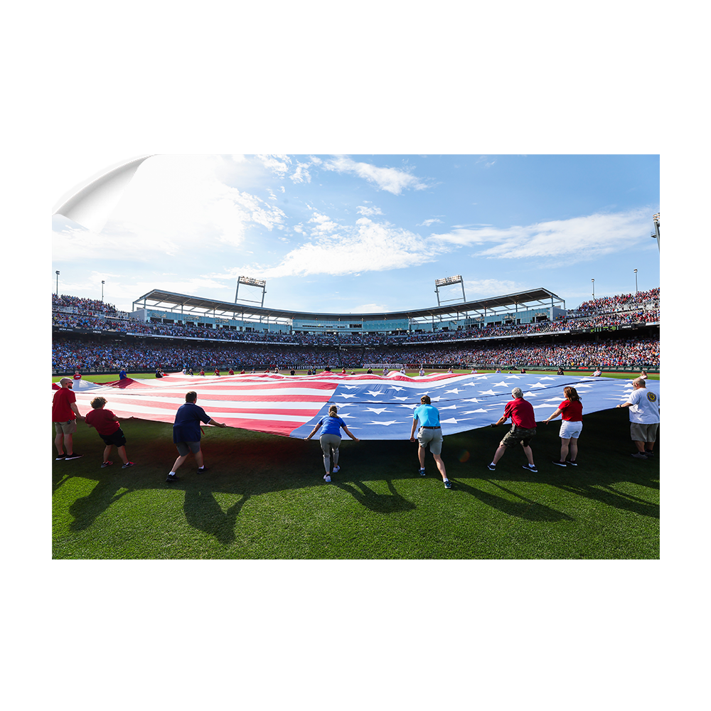 Ole Miss Rebels - Stars and Stripes - College Wall Art #Canvas