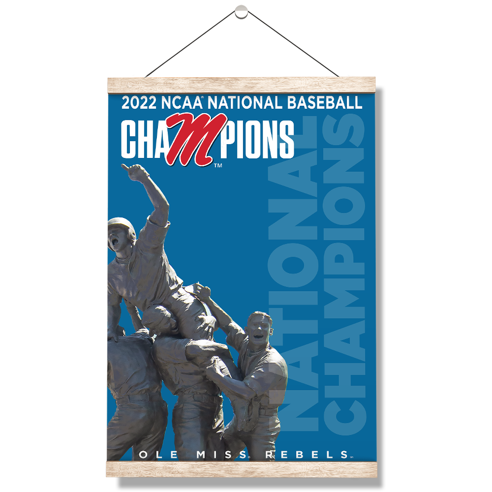 Ole Miss Rebels - 2022 National Baseball Champions Ole Miss - College Wall Art #Canvas