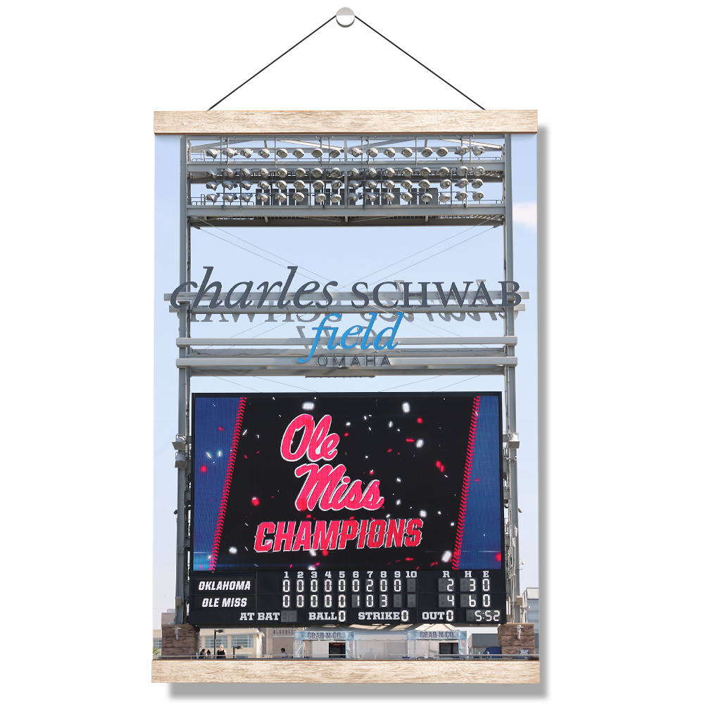 Ole Miss Rebels - Scoreboard - College Wall Art #Canvas