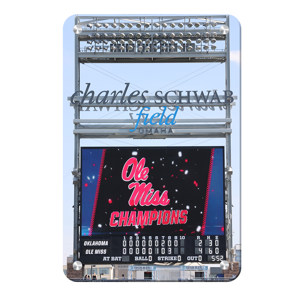 Ole Miss Rebels - Scoreboard - College Wall Art #Canvas