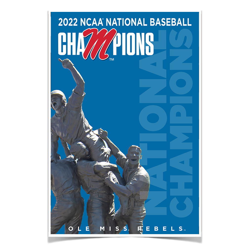Ole Miss Rebels - 2022 National Baseball Champions Ole Miss - College Wall Art #Canvas
