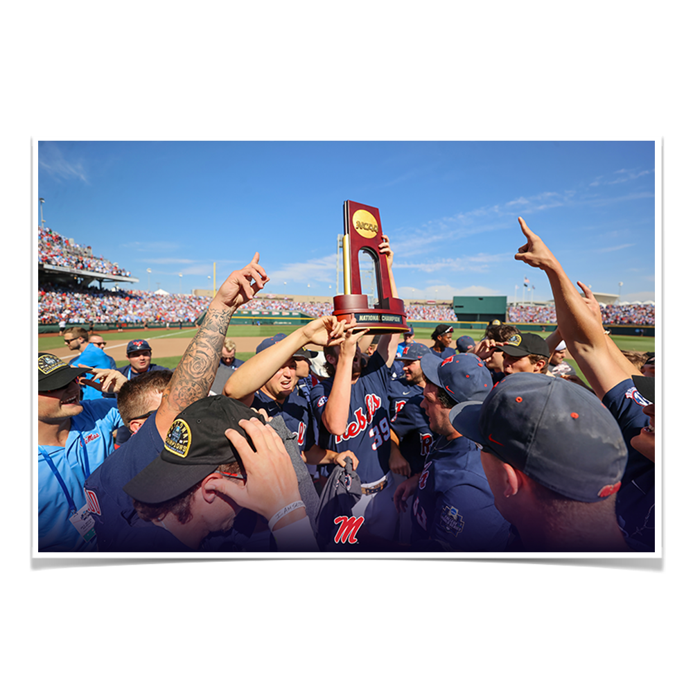Ole Miss Rebels - Hoist the Trophy - College Wall Art #Canvas