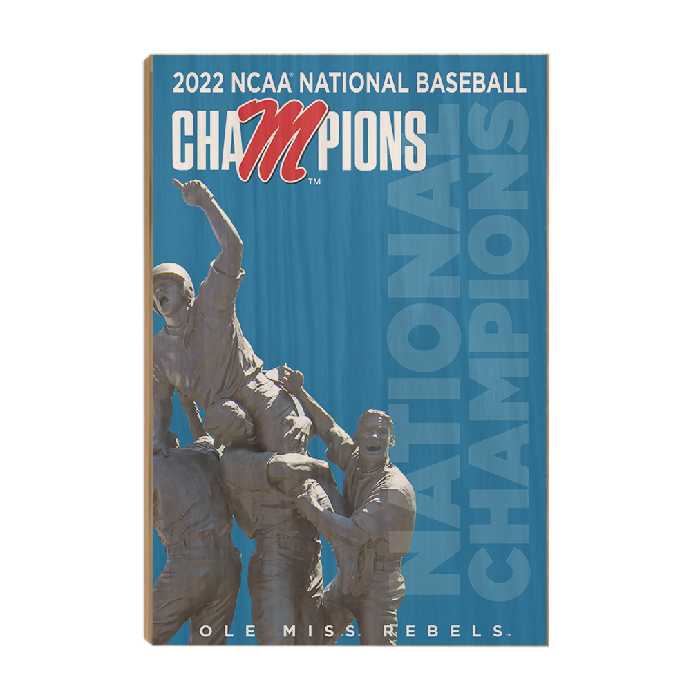 Ole Miss Rebels - 2022 National Baseball Champions Ole Miss - College Wall Art #Canvas